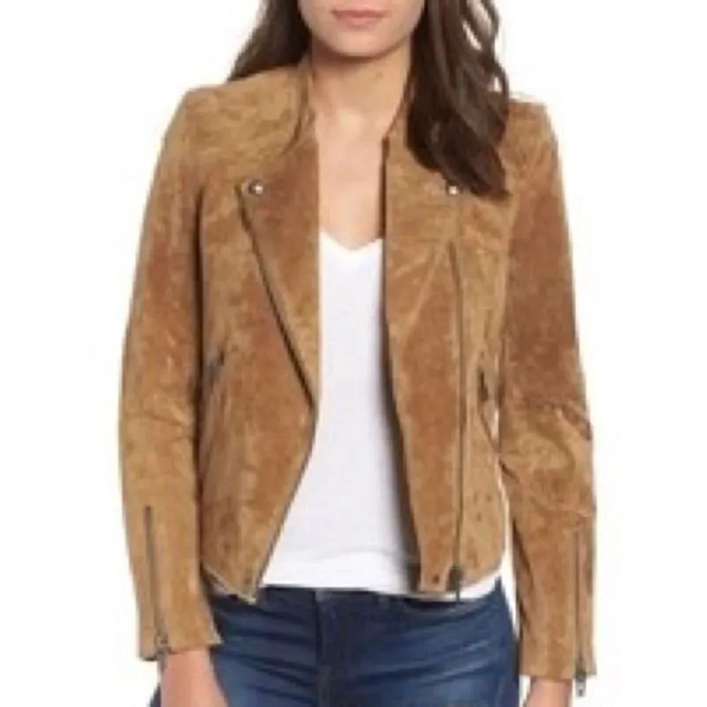 NEW BLANK NYC No Limit Suede Moto Jacket Size Extra Small